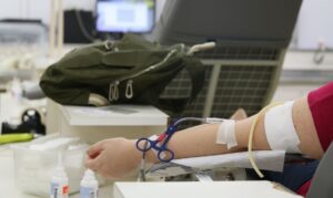 Doadores no centro de coleta da Fundação Pró-Sangue Hemocentro São Paulo