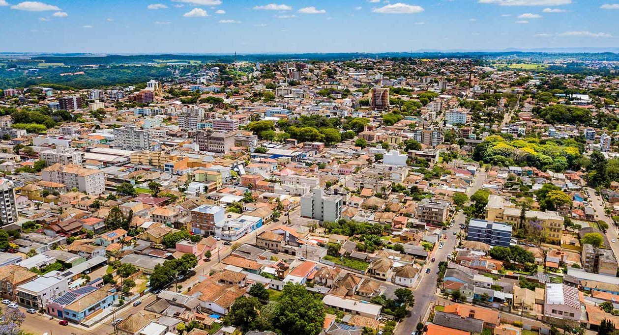 Vista aérea da cidade de Cachoeira do Sul